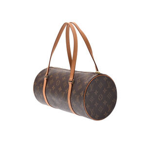 Louis Vuitton L Handbag Monogram Pouch Leather Papillon Brown